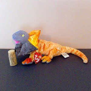 Ty  Frilled Lizard Slayer  Beanie Babies Vintage Collectible Plush NWT